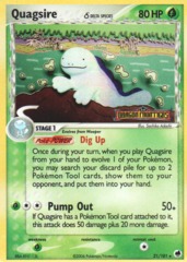 Quagsire δ - 21/101 - Rare - Reverse Holo